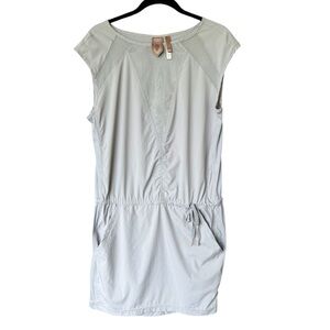 Indygena‎ Gray Sleeveless Dress Drawstring Waist Pockets Casual Active L/G